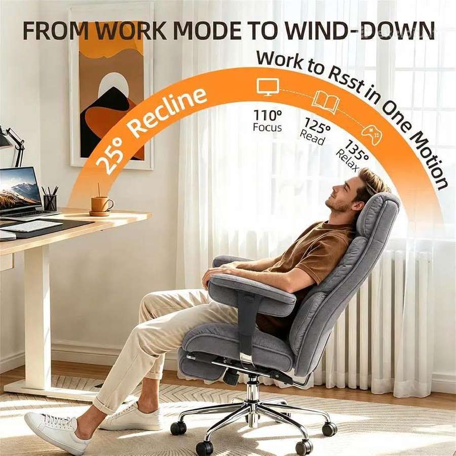 Ergonominė biuro kėdė su kojų atrama - nuotraukos Nr. 8