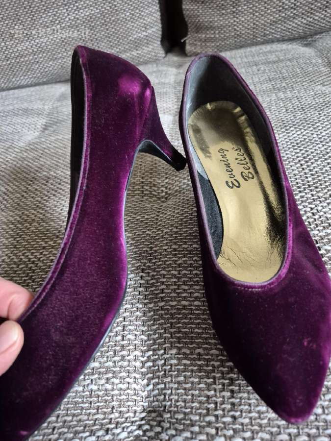 Vintage bateliai aksominiai - nuotraukos Nr. 3