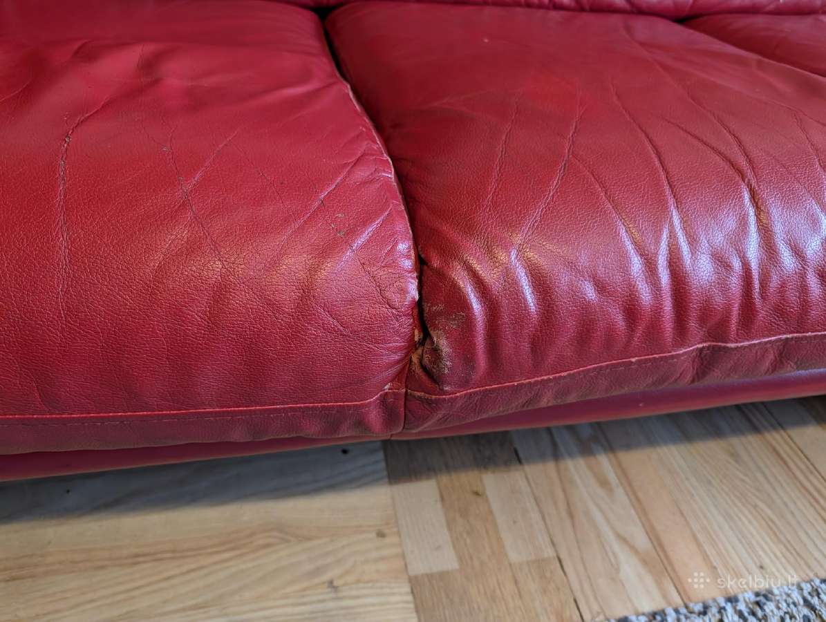 Natūralios odos Sofa ir fotelis - nuotraukos Nr. 4