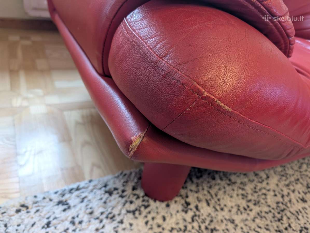 Natūralios odos Sofa ir fotelis - nuotraukos Nr. 5