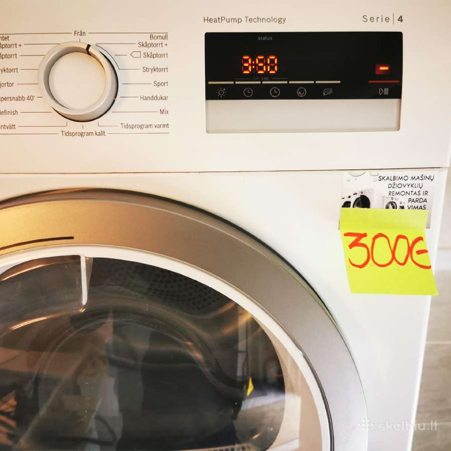 Rūbų džiovyklė Bosch 8kg A++ Klasės - nuotraukos Nr. 2