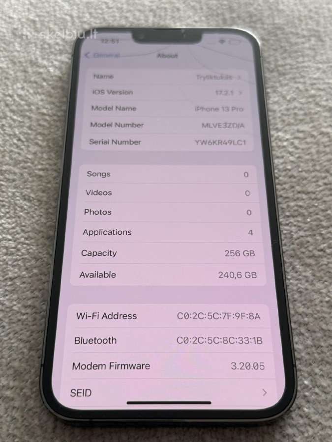 iPhone 13 Pro 256 GB - nuotraukos Nr. 3