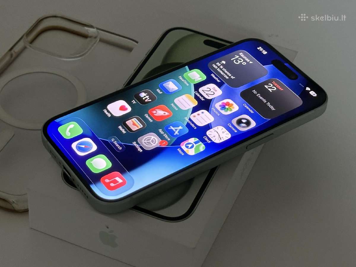 Parduodu iPhone 15 Green 128gb - nuotraukos Nr. 2