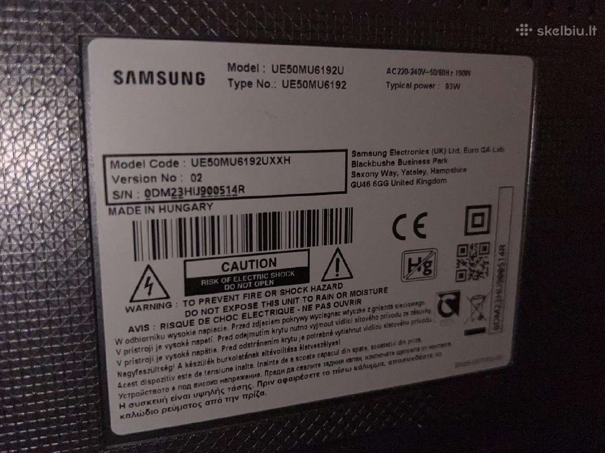 Parduodamas naudotas Samsung 50 colių (127 cm) - nuotraukos Nr. 4
