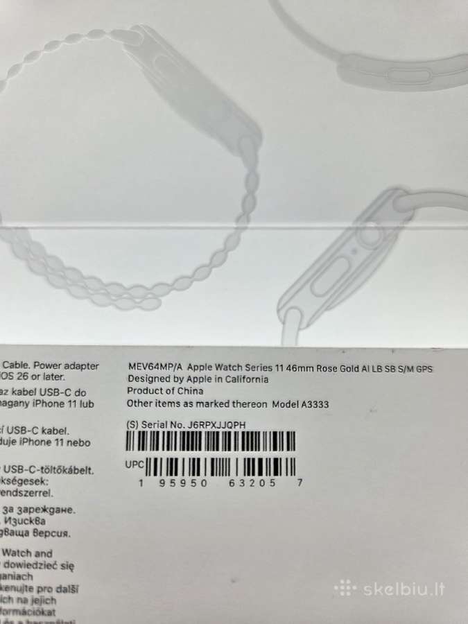 Apple 11, 46mm Rose Gold S/m laikrodis - nuotraukos Nr. 3