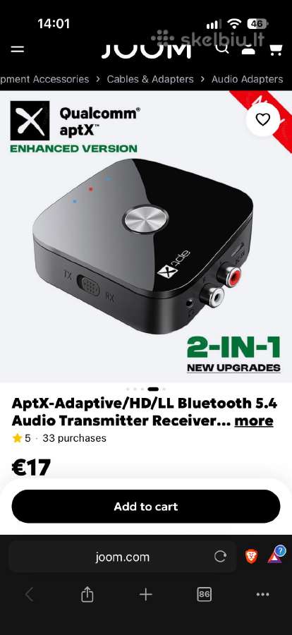 Aptx HD bluettoth modulis - nuotraukos Nr. 2