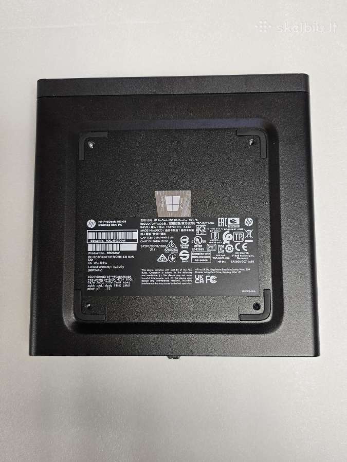 Hp Prodesk 600 G6 Mini Desktop Pc i5-10500t Win11 - nuotraukos Nr. 3