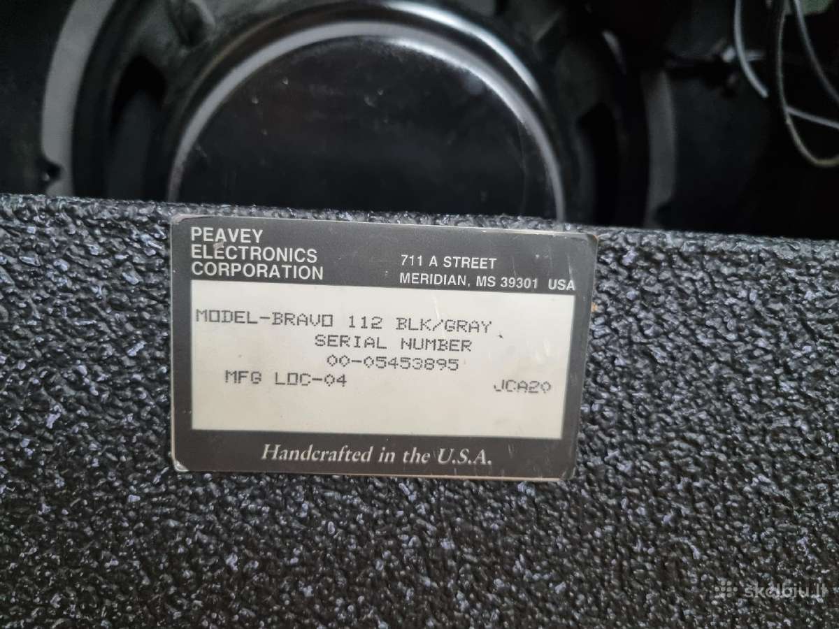 Peavey Bravo 112 25-watt 1x12 Guitar Combo(usa) - nuotraukos Nr. 3