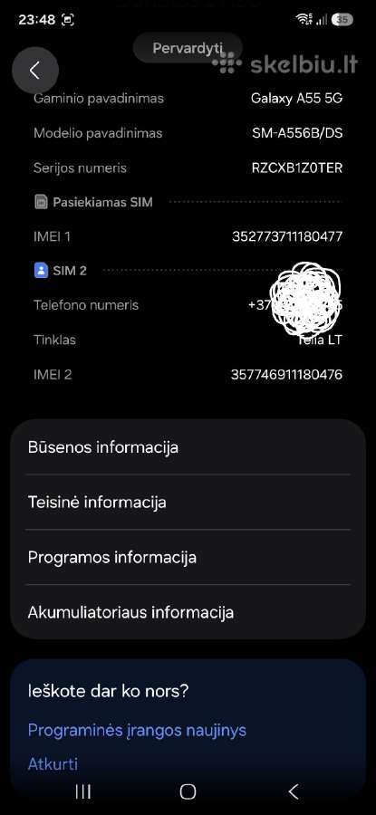 Samsung Galaxy A55 5G 8/128gb - nuotraukos Nr. 4