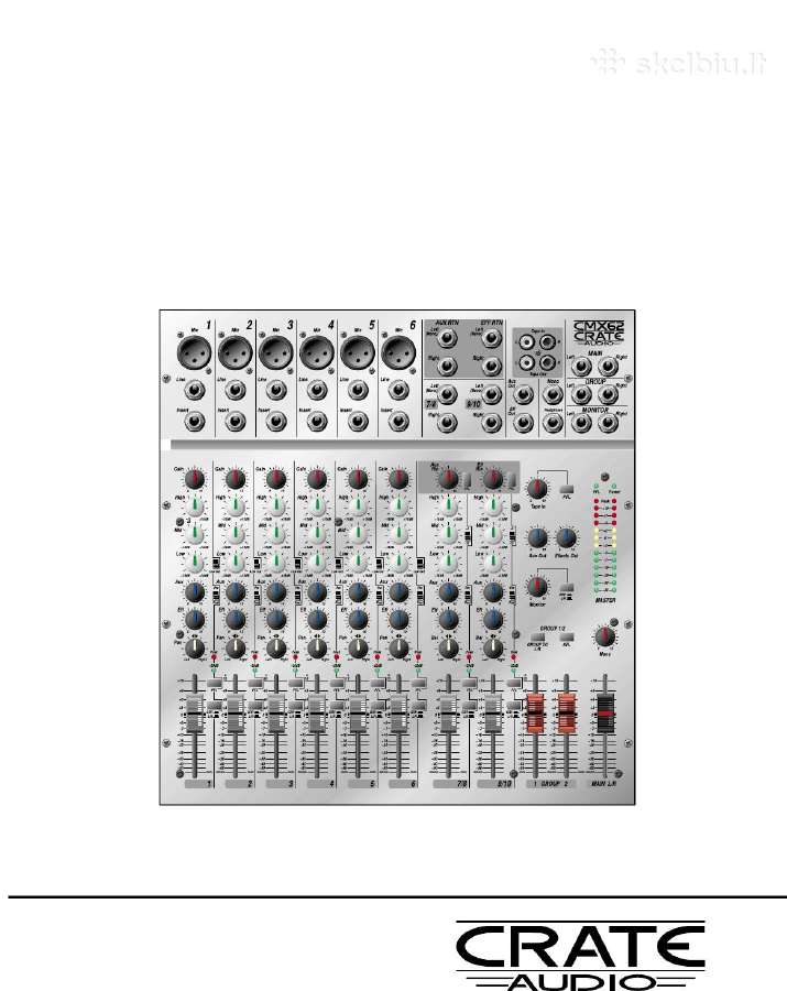 Crate Audio Cmx 62 Mixer - nuotraukos Nr. 2