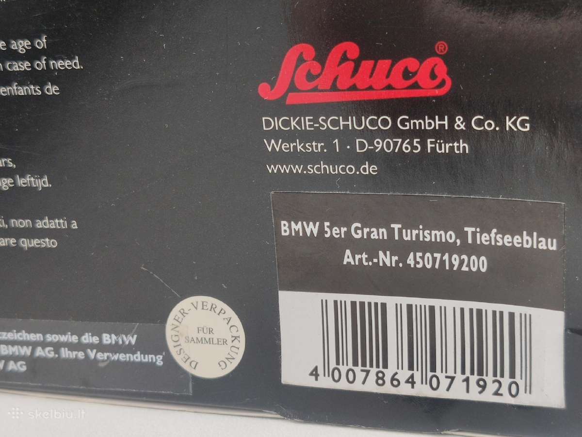 1:43 bmw f07 5 series GT Schuco - nuotraukos Nr. 2