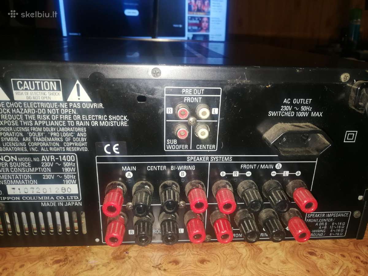 Stiprintuvas Denon Avr-1400 - nuotraukos Nr. 6