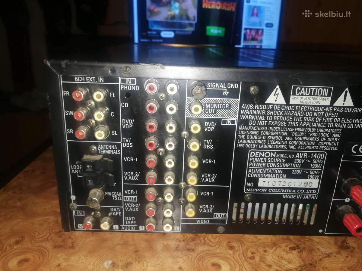 Stiprintuvas Denon Avr-1400 - nuotraukos Nr. 7