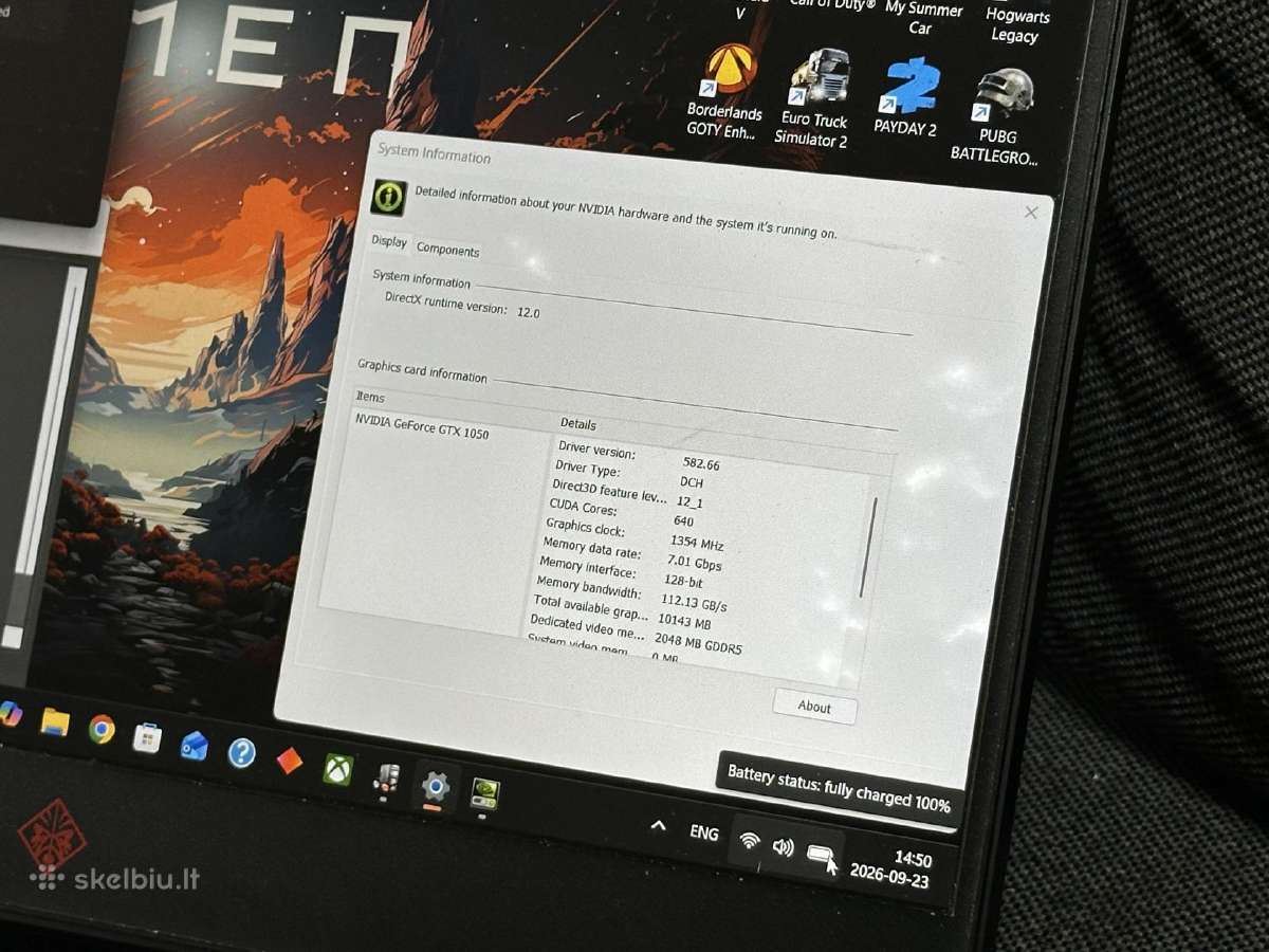 Parduodu Hp Omen 15 su I7, 16gb, 1tb, Gtx 1050 - nuotraukos Nr. 8