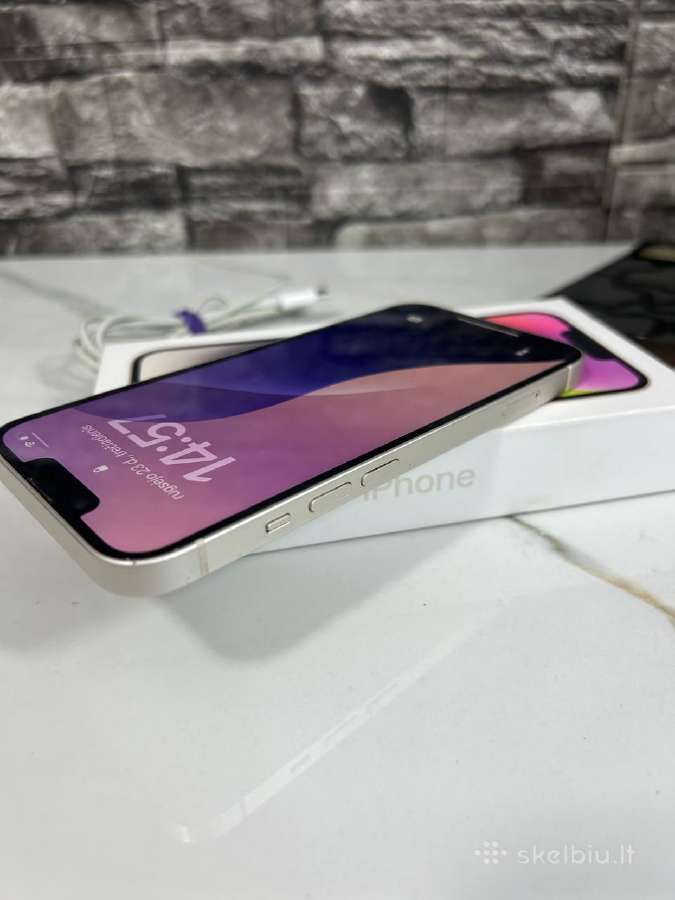 iPhone 14 128gb 80% White - nuotraukos Nr. 3