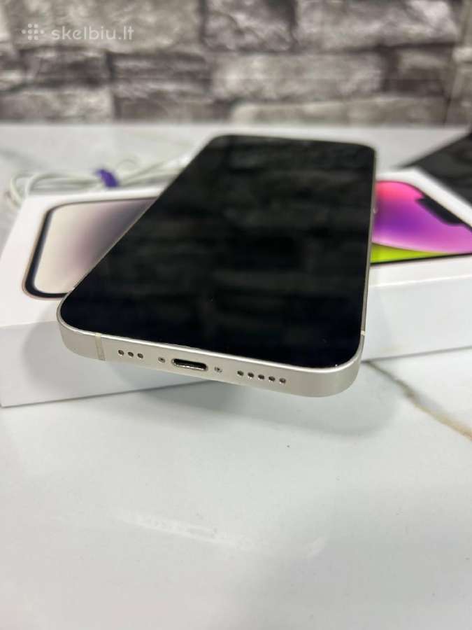 iPhone 14 128gb 80% White - nuotraukos Nr. 7