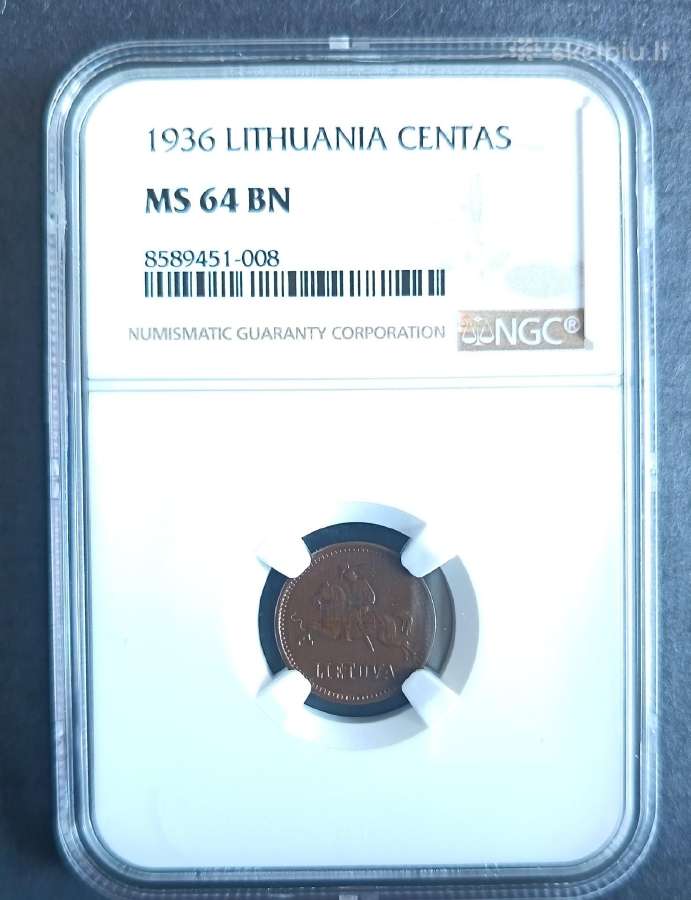 1 centas 1936 metai Ngc / Ms 64 Bn - nuotraukos Nr. 5