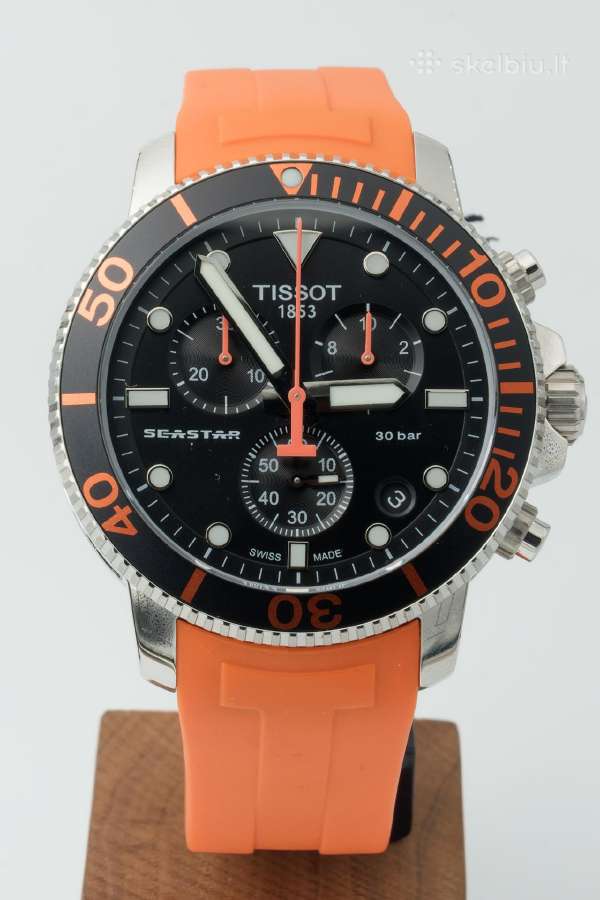 Naujas Laikrodis Tissot Seastar 45.5 mm 30 Atm - nuotraukos Nr. 8