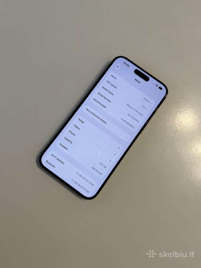 Apple iPhone 15 pro max 512gb blue titanium 90% - nuotraukos Nr. 3