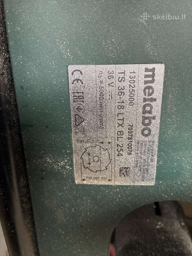 Diskiniai pjūklai Hilti Dewalt Metabo - nuotraukos Nr. 13