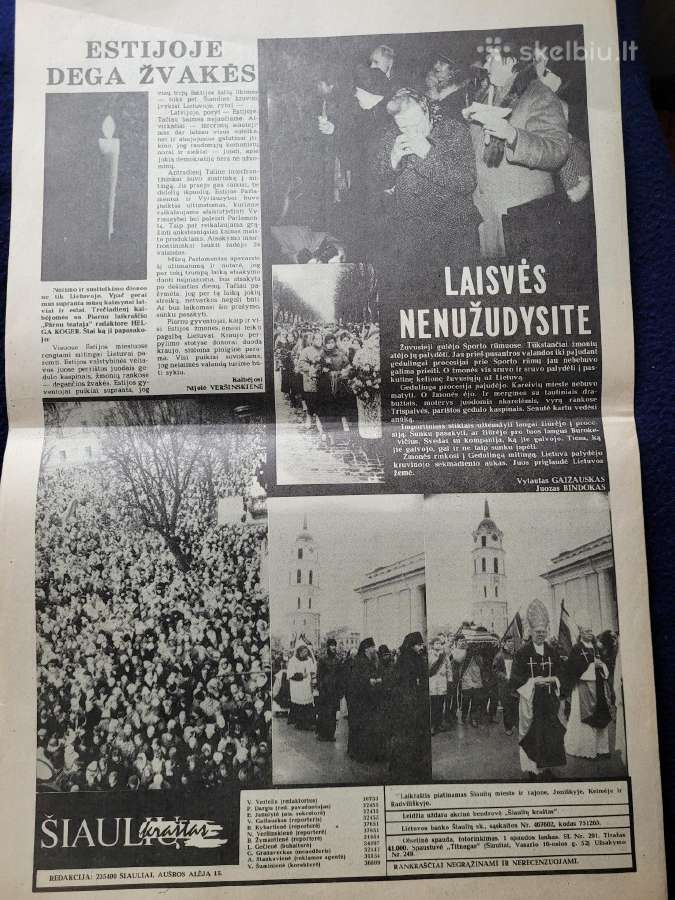 Laikraštis skirtas 1991 m sausio įvykiams - nuotraukos Nr. 4