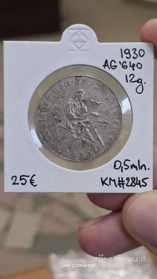 Austrija 1930 2 šilingai sidabras - nuotraukos Nr. 4