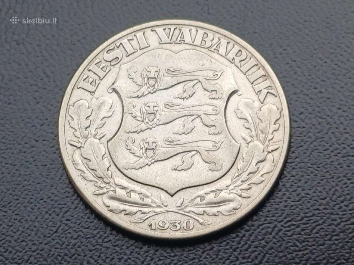 2 kronos 1930m. Estija sidabras - nuotraukos Nr. 2