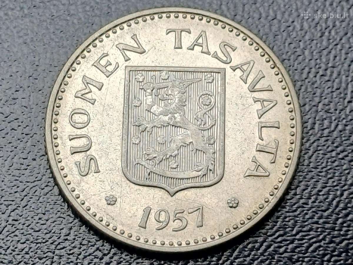 200 markių 1957m. Suomija sidabras - nuotraukos Nr. 2
