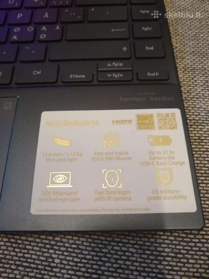 Zenbook ux425 i7-1165/16/1tb SSD - nuotraukos Nr. 9