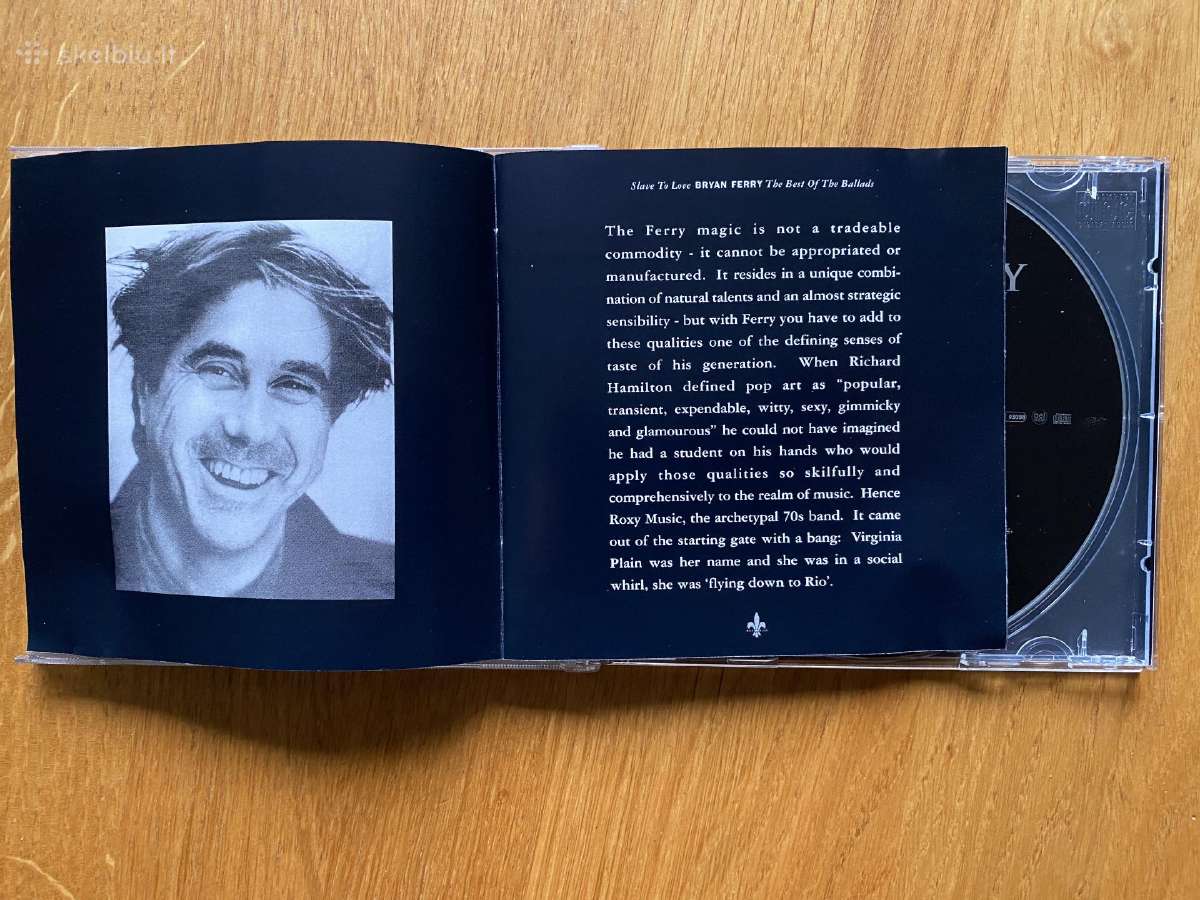 Originalus Brian Ferry "Slave to love" CD - nuotraukos Nr. 5