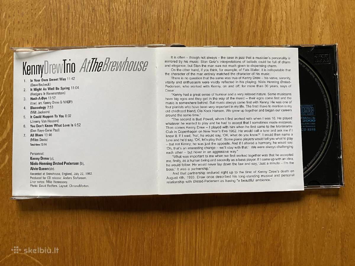 Originalus Kenny Drew Trio " At The Brewhouse" CD - nuotraukos Nr. 4