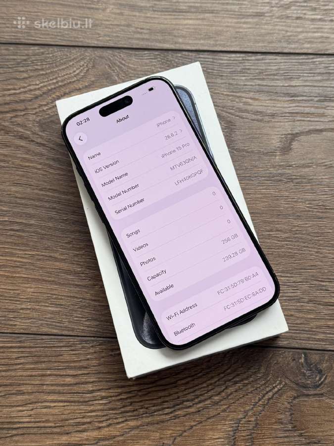 Apple iPhone 15 Pro 256gb Blue Titanium - nuotraukos Nr. 7