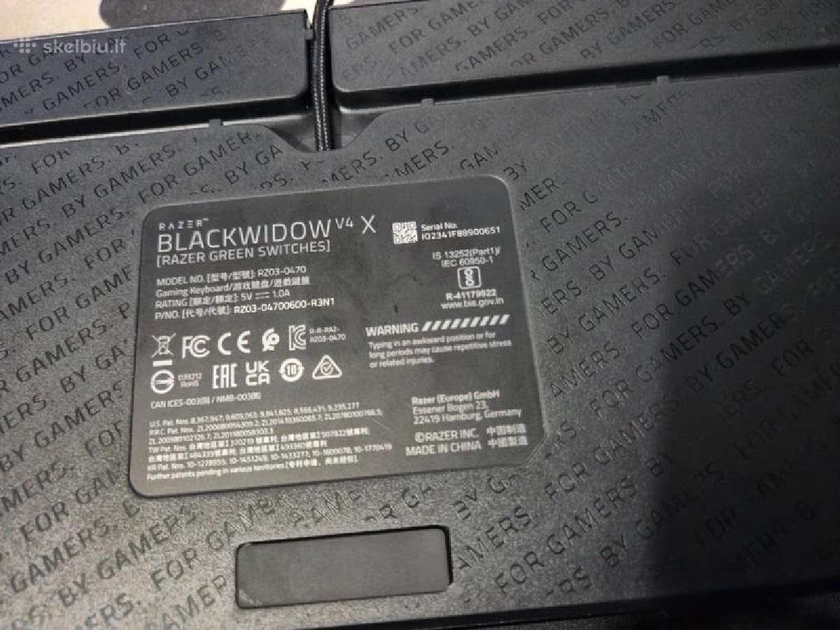 Mechaninė klaviatūra Razer Blackwidow V4 X - nuotraukos Nr. 3