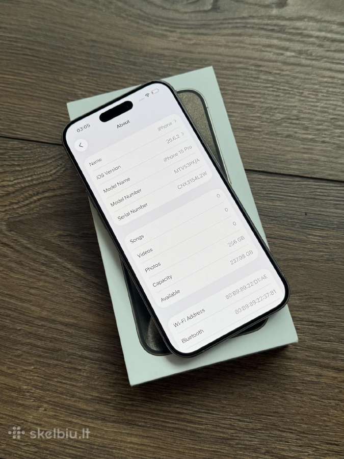 Apple iPhone 15 Pro 256gb Natural Titanium - nuotraukos Nr. 7