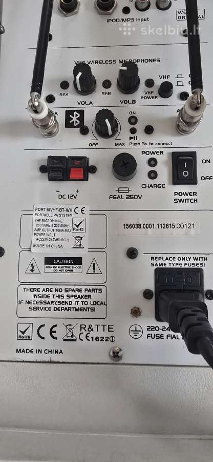 Ibiza Sound Port15vhf-bt-wh - nuotraukos Nr. 4
