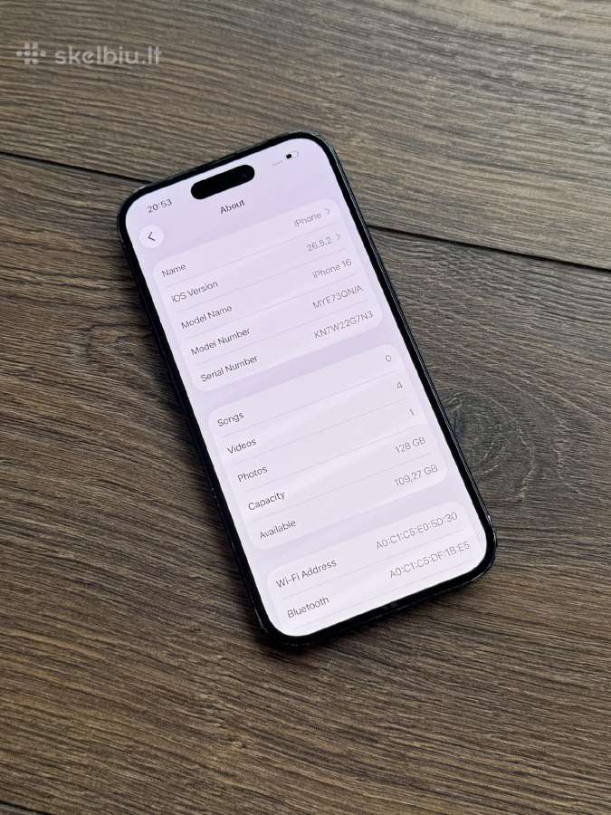 Apple iPhone 16 128gb Black - nuotraukos Nr. 8
