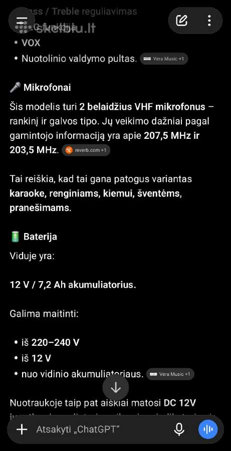 Ibiza Sound Port15vhf-bt-wh - nuotraukos Nr. 7