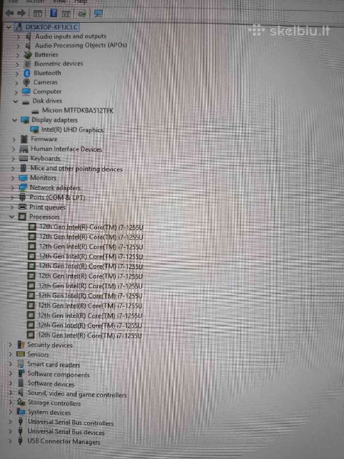 T14 Gen3 Fhd+ Ips i7-1255u 16/512gb 14% - nuotraukos Nr. 5