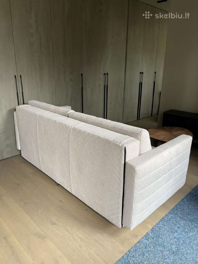 Nauja pilka sofa su miegama funkcija, trivietė - nuotraukos Nr. 2