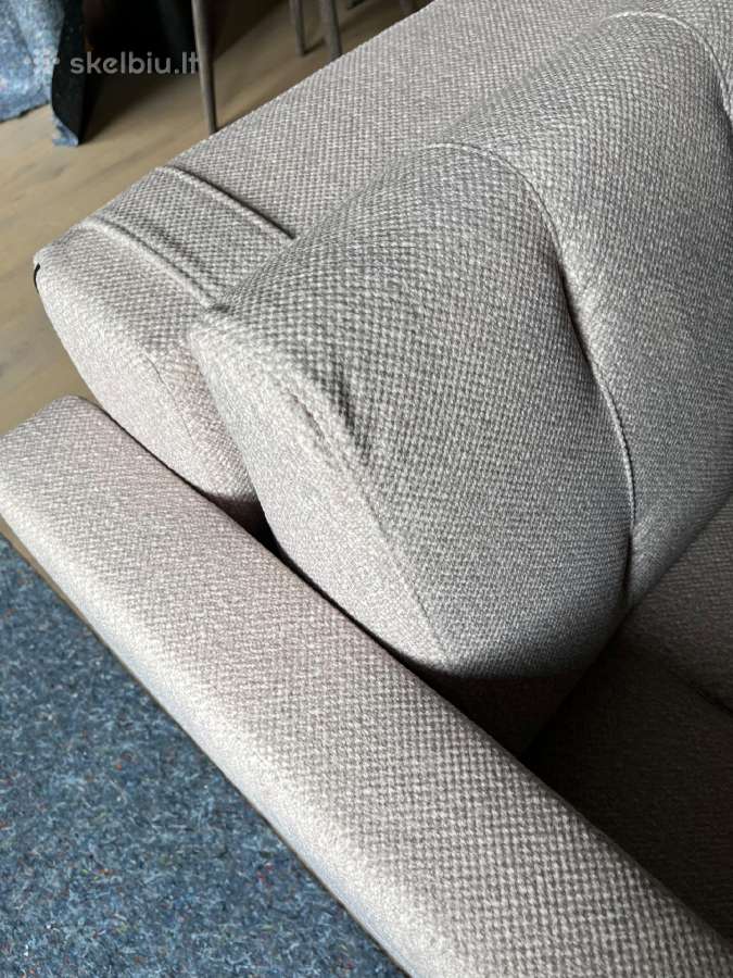 Nauja pilka sofa su miegama funkcija, trivietė - nuotraukos Nr. 3