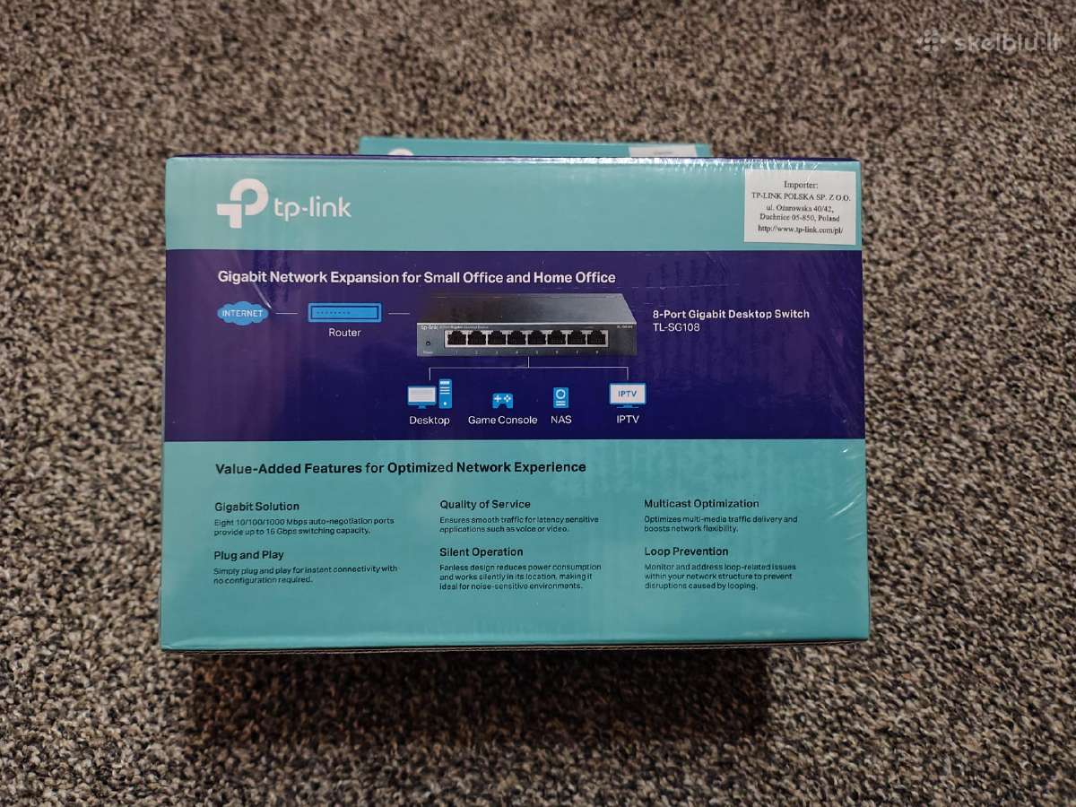 Parduodamas Tp-link Tl-sg108 - nuotraukos Nr. 2