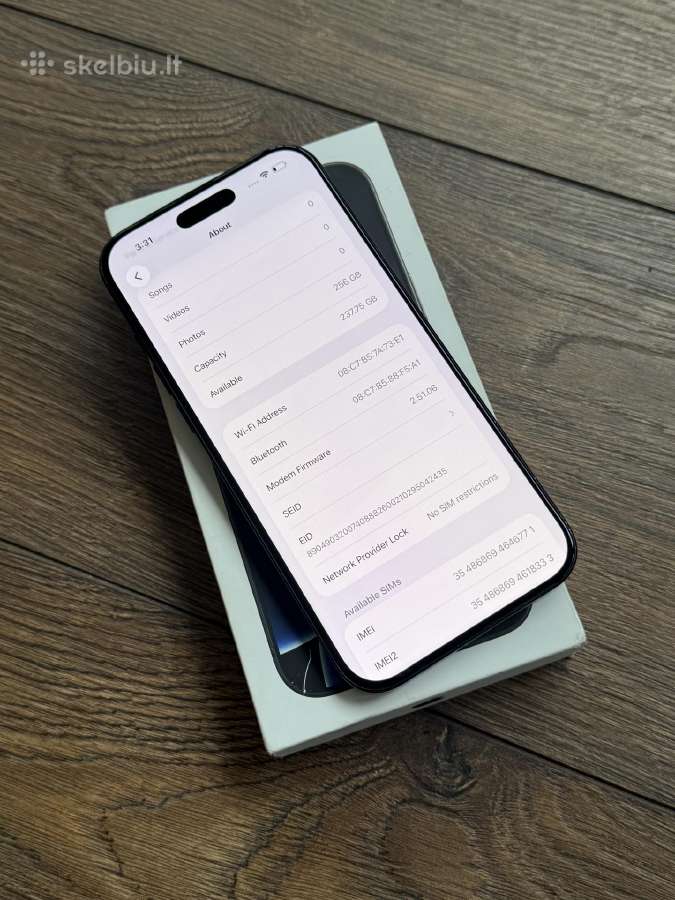 Apple iPhone 16 Pro Max 256gb Black Titanium - nuotraukos Nr. 8