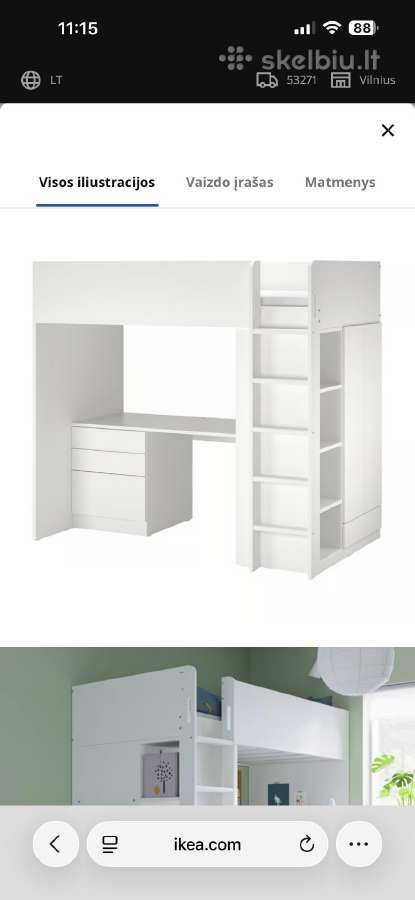 Ikea Smastad lova paaugusiam vaikui - nuotraukos Nr. 8