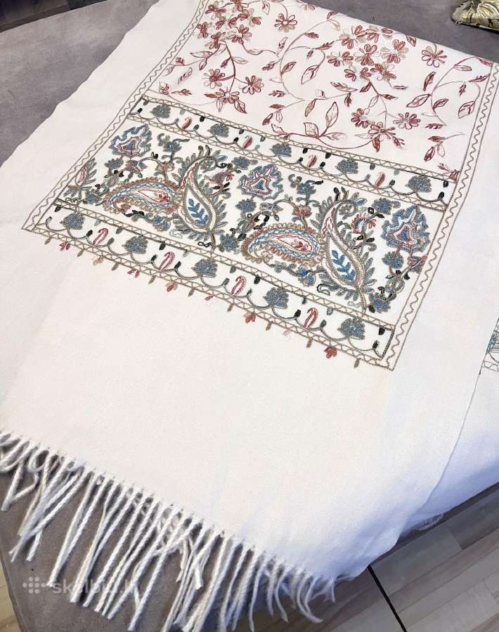 100% kašmyro boho šalikas su išsiuvinėjimais - nuotraukos Nr. 4