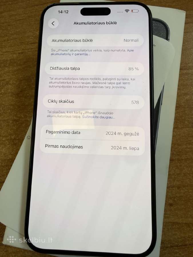 iPhone 15 Pro Max 256gb - nuotraukos Nr. 8