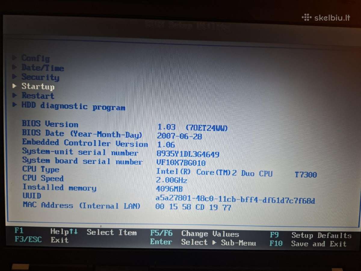 Lenovo Thinkpad R61 autodiagnostika - nuotraukos Nr. 2