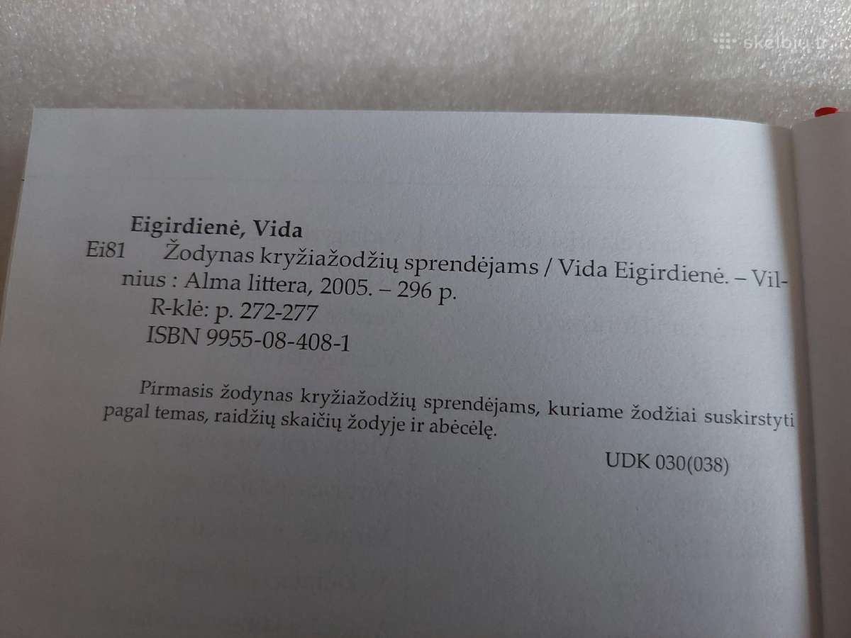 Žodynas kryžiažodžių sprendėjams - nuotraukos Nr. 10