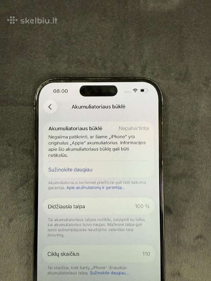 iPhone 15 Pro 256gb Blue - nuotraukos Nr. 11