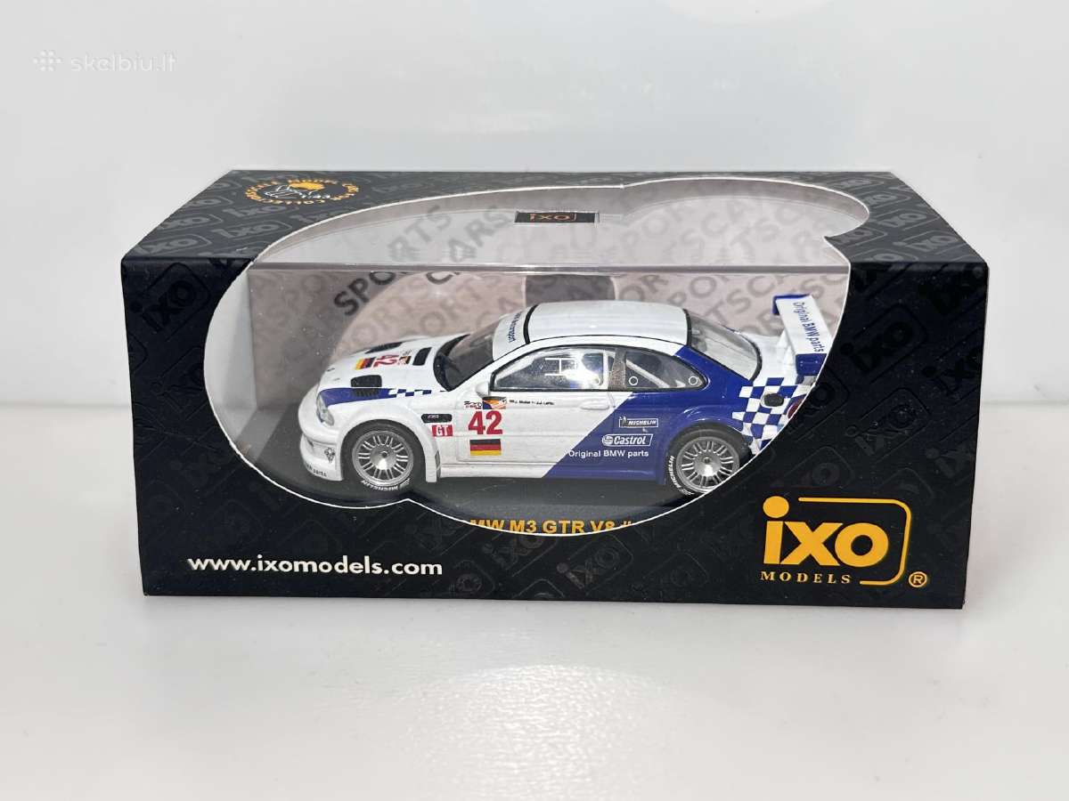 Bmw M3 Gtr V8 E46 #42 Alms 2001 balta/mėly 1:43 - nuotraukos Nr. 2