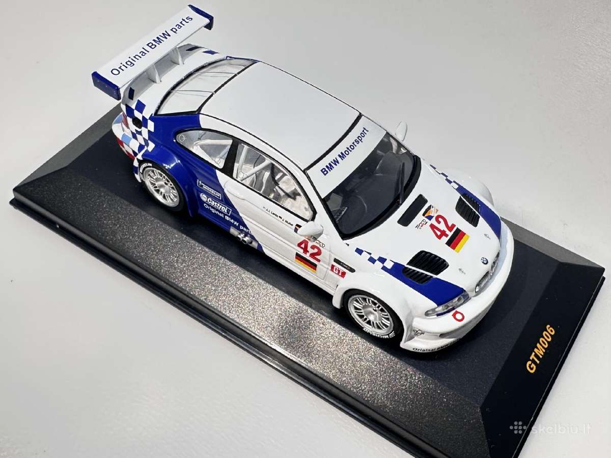 Bmw M3 Gtr V8 E46 #42 Alms 2001 balta/mėly 1:43 - nuotraukos Nr. 5